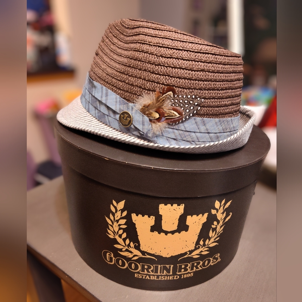 Goorin Bros Brown and Blue Fedora